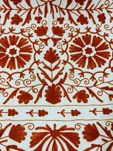 Couverture en coton d'Ouzbékistan brodée à la main, style Suzani, couvre-lit, tapisserie murale colorée - Product Image 4