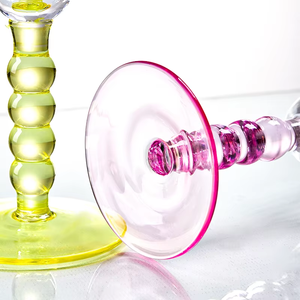 Lot de verres à vin et flûtes à <span class=keywords><strong>champagne</strong></span> en cristal coloré par pulvérisation pour mariage et fête - Product Image 5