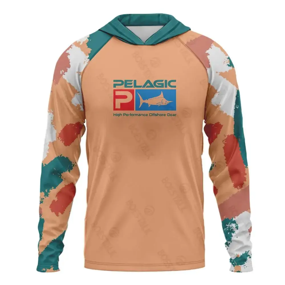 Orange and blue and white