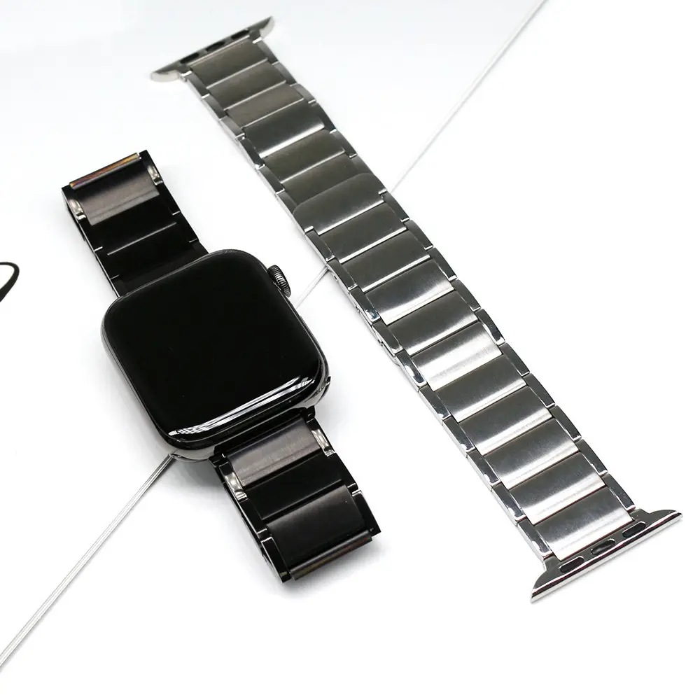 Tại Chỗ Hot Mô Hình Bán Watchband Thích Hợp Cho Apple Đồng Hồ Thép Không Gỉ Từ Watchband Thép Không Gỉ Dây Đeo Đồng Hồ