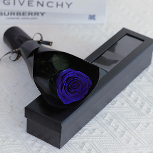 Rosa Eterna Preservata in Scatola Regalo con Finestra in PVC Nero, Fiore Fresco Duraturo per Regali di San Valentino e Compleanno - Product Image 5