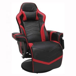 Muestra gratis Ordenador de carreras personalizado rojo reclinable videojuegos juego de oficina individual Silla Gamer sala de estar sofá con portavasos - Product Image 1