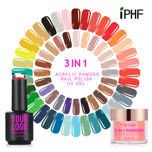 Venta al por mayor de fábrica 2000 cubierta de color desnudo 3 en 1 esmalte de <span class=keywords><strong>uñas</strong></span> de Gel UV y polvo de inmersión Dip Powder Nail <span class=keywords><strong>Kit</strong></span> - Product Image 1
