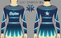 Uniformes de cheerleading en tissu à manches longues, personnalisés OEM, avec strass étincelants, costumes avec nœuds, logo gratuit