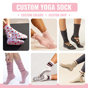 Custom logo Design High Quality Crew Pilates <b>Socks</b> With Bow Anti Slip Ruffle Yoga <b>Socks</b> Custom Women Pilates Grip <b>Socks</b> - Product Image 6