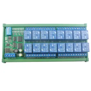 R4D3B16 DC12V 16 चैनल Din35 C45 DIN रेल RS485 रिले मोडबस RTU PLC बोर्ड