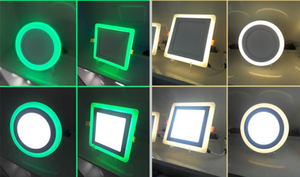 Panel de Lámpara LED Redonda Cuadrada Empotrada Regulable, Luces de Techo Planas Integradas de Doble Color Sin Parpadeo - Product Image 4