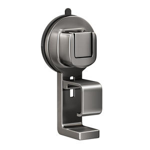 Crochet mural à ventouse pour salle de bain, support de rangement pour toilettes, sans perçage, finition polie, forme ronde, installation par crochet - Product Image 1