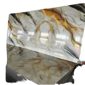 Papel Tapiz Moderno 3D de Espuma PET, Panel de Mármol de PVC con Protección UV, Impermeable, con Patrón Geométrico para Dormitorio, Instalación Autoadhesiva - Product Image 4