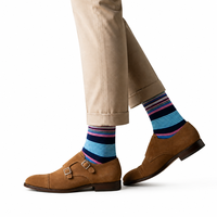 Chaussettes habillées de luxe pour hommes en coton mercerisé, antibactériennes, respirantes, sans coutures, fines, pour le quotidien, cadeau d'affaires
