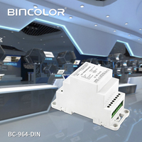 Amplificateur LED répéteur de puissance DC12-24V DIN RAIL 4CH RGB RGBW BC-964-DIN