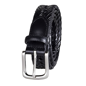 Vente en gros de ceintures en cuir de vachette tressé, mode décontractée, haute qualité, fabrication artisanale, boucle en argent véritable, durable, imperméable, luxe pour homme - Product Image 1