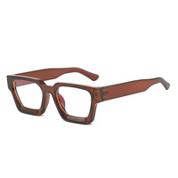 Lunettes à monture carrée et épaisse, verres ins à la mode européenne et américaine, rétro tendance, anti-lumière bleue, miroir plat, 2023