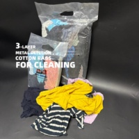 T-shirt en coton coloré sweat essuie-glaces mixtes Trapo industriel multicolore Bulto De 20 Kg t Shirt chiffons pour le nettoyage