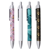 Stylo bille promotionnel en plastique avec impression personnalisée sur le corps, clip argenté, stylo rétractable pour le bureau et l'école