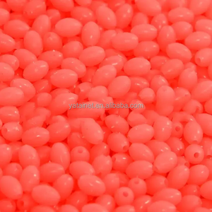 Perles <span class=keywords><strong>de</strong></span> pêche lumineuses <span class=keywords><strong>de</strong></span> forme ovale ronde en plastique vert Yatai - Product Image 2
