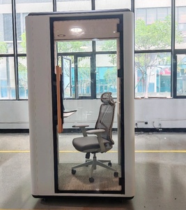 Cabina <span class=keywords><strong>de</strong></span> teléfono insonorizada Modular moderna 1250*990*2300mm con escritorio ajustable para oficina doméstica ergonómica y sala <span class=keywords><strong>de</strong></span> estudio <span class=keywords><strong>de</strong></span> biblioteca - Product Image 3