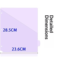 Carpeta de 3 Anillas Impermeable de Material PP, Carpeta Clasificadora de 8 Colores, Índice de Páginas, Archivador para Estudiantes y Oficina