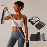 Juego de Bandas de Resistencia con Logotipo Personalizado, 5 Piezas, TPE, 20LB, 25LB, 30LB, Bandas de Ejercicio Antideslizantes, Unisex, para Gimnasio en Casa, Pilates, Yoga, Venta al por Mayor