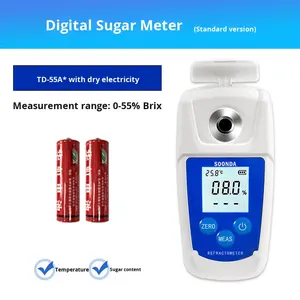Pengukur gula buah semangka penguji rasa manis, tampilan Digital pengukur konsentrasi tahan air 0-55% Brix - Product Image 6