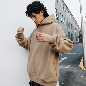 Sudadera con capucha para hombre, sin cordón, de peso pesado, lisa, al por mayor, estilo streetwear - Product Image 2