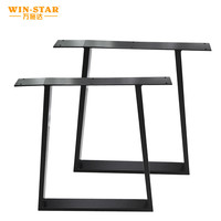 Pieds de table WINSTAR noirs en métal, personnalisables, modernes, pour bureau, salle à manger, maison et salon