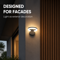 Applique murale LED circulaire à anneau, lumière blanche chaude, cadre en aluminium pour salon, couloir, escalier