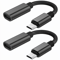Adaptor Aluminium Alloy DC USB-C ke Micro USB untuk Ponsel (S7 Edge/S6/Nexus 5)