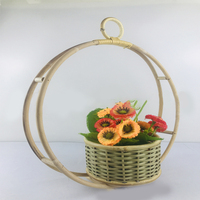Plante suspendue faite à la main, pot de plante en rotin naturel tissé, porte-plante suspendu, panier à fleurs suspendu