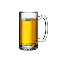 Verre à bière en verre sodocalcique transparent classique de 16 oz de qualité supérieure, personnalisable avec logo, vente en gros