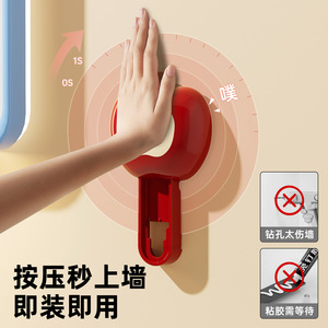 Suction Cup <b>Hooks</b> Strong Load Bearing No Drilling <b>Kitchen</b> Bathroom Toilet Door Wall Mounted Adhesive <b>Hooks</b> - Product Image 3