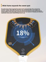 Raquette de pickleball professionnelle Influence VS-HELIOS pour adolescents, approuvée aux États-Unis, en fibre de carbone T700, noyau en nid d'abeille PP
