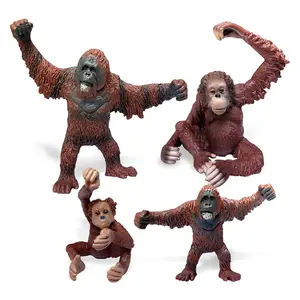Искусственный зоопарк, маленький борнеанский орангутанг, модель, статичная Детская познавательная игрушка
