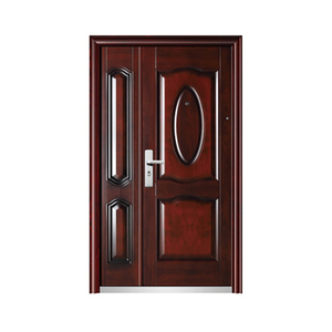 SOFU Modernes Design Stahl-Außentür mit Sicherheits-Spion, Fertig Oberflächenbehandelt, Großhandelspreis, Neuestes Wohnbereich-Flügeltürmodell - Product Image 1