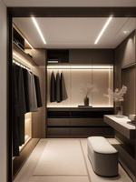 Ensemble de meubles de garde-robe moderne, chambre à coucher personnalisée, porte en aluminium et verre, garde-robe walk-in, design luxueux