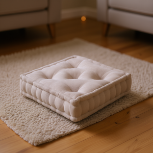 Cuscino quadrato in ciniglia poliestere, media rigidità, per interni ed esterni. - Product Image 2