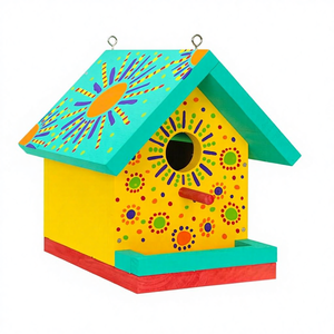 Ahşap Kuş Yuvası DIY Kiti Kaçış Önleyici Tasarım İç/Dış Mekan Özelleştirilebilir Kuş Yemliği ve Yuvası Çevre Dostu - Product Image 1