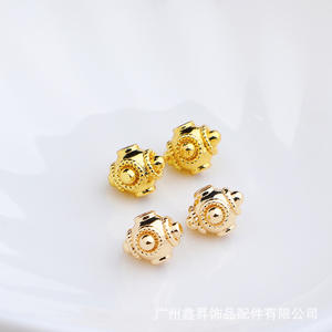 Perline placcate in oro 14K, distanziatore per occhi di libellula, quattro angoli sparsi, gioielli fai da te fatti a mano, collana a mano Acc - Product Image 3