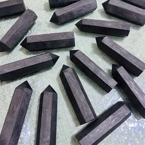 Tour de Shungite de Karelia Polie, Cristal Naturel Écologique, Protection EMF, Purification Énergétique, Guérison, Décoration, Vente en Gros - Product Image 2