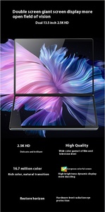 Thương Hiệu Mới Đôi Màn Hình Máy Tính Xách Tay 13.5 + 13.5 Inch Kép Màn Hình Cảm Ứng Máy Tính Xách Tay PC Intel Celeron N100 Yoga Máy Tính Xách Tay Máy Tính Cho Doanh Nghiệp - Product Image 6