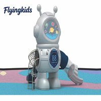 Toboggan Interstellaire Robot Flyingkids Combo, équipement de jeu extérieur sur le thème de l'espace pour parcs sportifs, en matériau LLDPE pour enfants