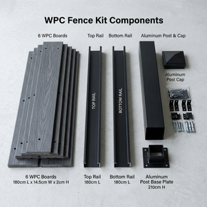 Panneaux <span class=keywords><strong>de</strong></span> clôture WPC modernes pour la confidentialité, clôture durable <span class=keywords><strong>en</strong></span> composite <span class=keywords><strong>bois</strong></span>-plastique avec poteaux <span class=keywords><strong>en</strong></span> aluminium pour la sécurité du <span class=keywords><strong>jardin</strong></span> et <span class=keywords><strong>de</strong></span> la cour. - Product Image 5
