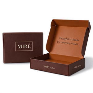 Cajas de envío para marcas de belleza y cuidado de la piel, ecológicas, reciclables, de cartón corrugado, personalizadas, impresas, de papel kraft. - Product Image 1