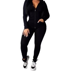 RUIQUWIN Wholesale New Spring Sexy Fitness Set Ladies Solid Color Breathable Jogging Sportswear - Product Image 2