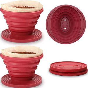 Cafetera Portátil Plegable para Camping, Gotero de Silicona Reutilizable con Filtro, Molinillo y Caja, Herramientas para Preparar Té - Product Image 1