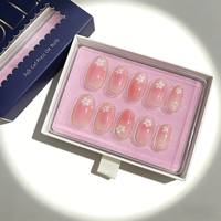 Boîte d'emballage pour faux ongles avec logo personnalisé, boîte de rangement pour faux ongles à étiquette privée, emballage de luxe pour nail art