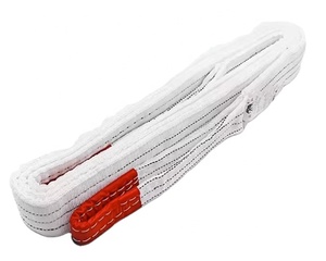 공장 판매 화이트 1t 플랫 폴리에스터 리프팅 웨빙 슬링 리깅 슬링 - Product Image 1