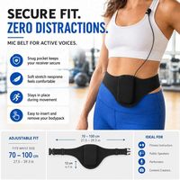 Sac banane en néoprène pour microphone, réglable, étanche, unisexe, pour les instructeurs de fitness, les enseignants, le théâtre, la salle de sport