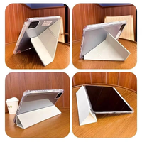 Étui Redmi Pad 2 SE 9,7 pouces 2026 avec support pour stylet, fonction veille automatique, magnétique, support pliable multi-angles 3+Y, dos en cuir PU rigide et acrylique