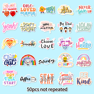 สติกเกอร์สร้างแรงบันดาลใจ50ชิ้น<span class=keywords><strong>สโลแกน</strong></span><span class=keywords><strong>การ</strong></span><span class=keywords><strong>เรียน</strong></span>รู้ภาษาอังกฤษข้ามพรมแดน ins ถ้วยฮวงจุ้ยสติกเกอร์ตกแต่งบุคลิกภาพที่ให้กำลังใจ - Product Image 5
